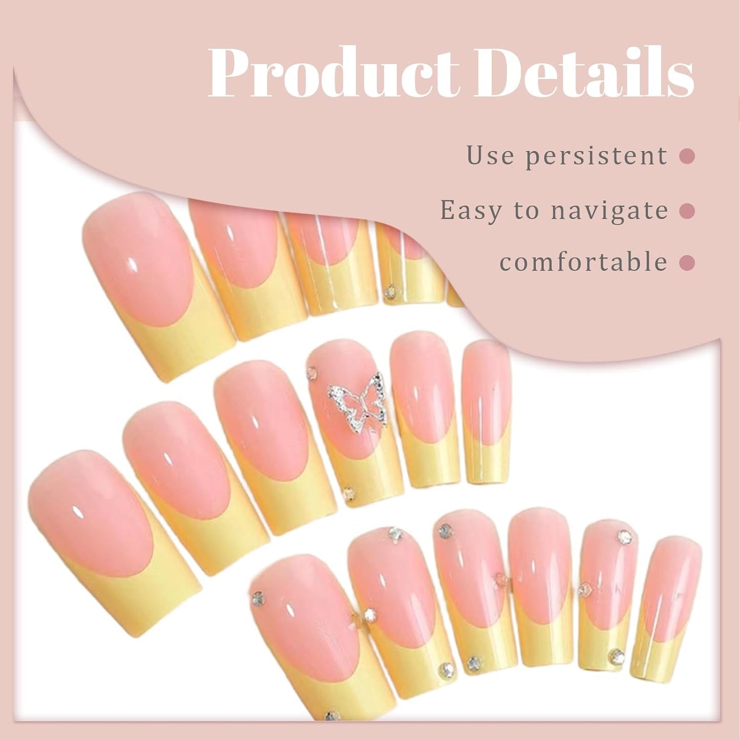 Butterfly Rhinestone NAILS