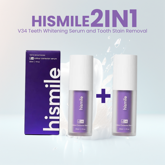 2 in 1 OFFER:  HiSmile V34 Teeth Whitening Serum and Tooth Stain Removal